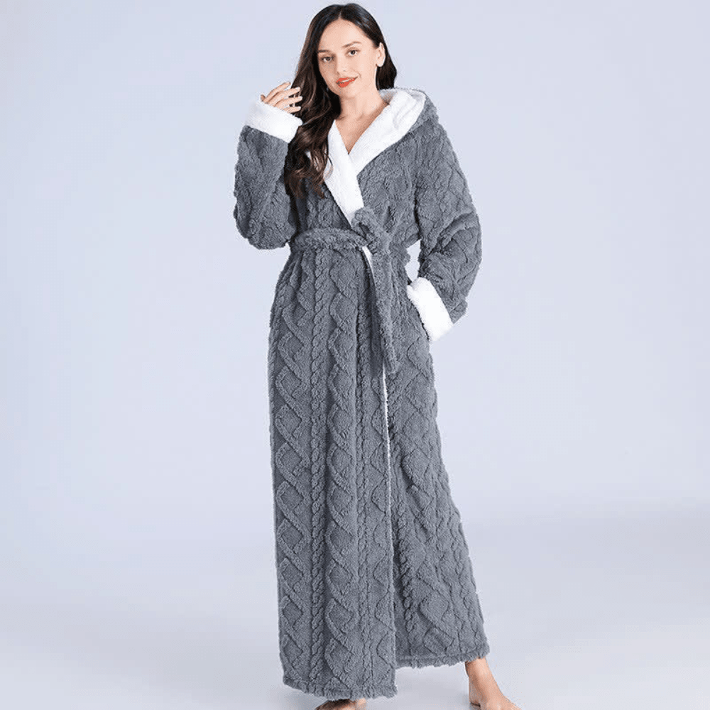 Hommfer – Robe Longue en Peluche Élégante - Hommfer