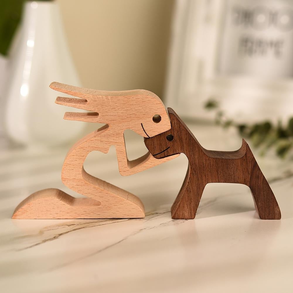 Hommfer – Sculpture Bois Fait Main Chiens - Hommfer