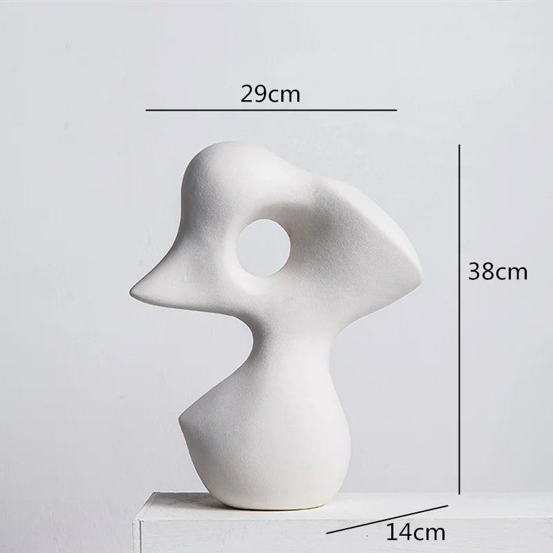 Hommfer – Sculpture Décorative Abstraite en Céramique - Hommfer