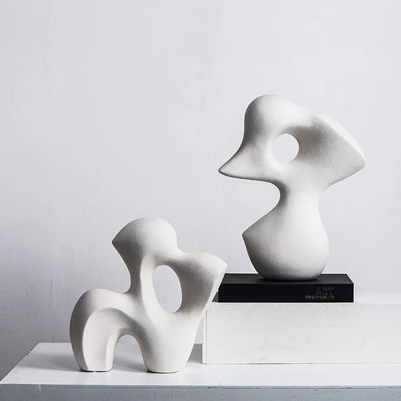 Hommfer – Sculpture Décorative Abstraite en Céramique - Hommfer