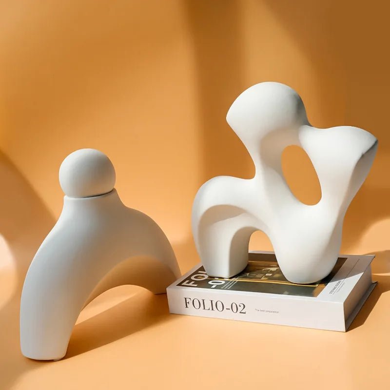 Hommfer – Sculpture Décorative Abstraite en Céramique - Hommfer