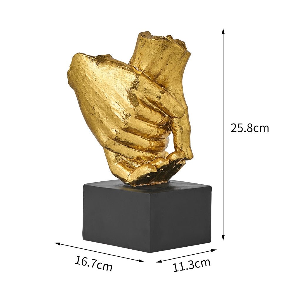 Hommfer – Sculpture Mains Entrelacées en Résine - Hommfer