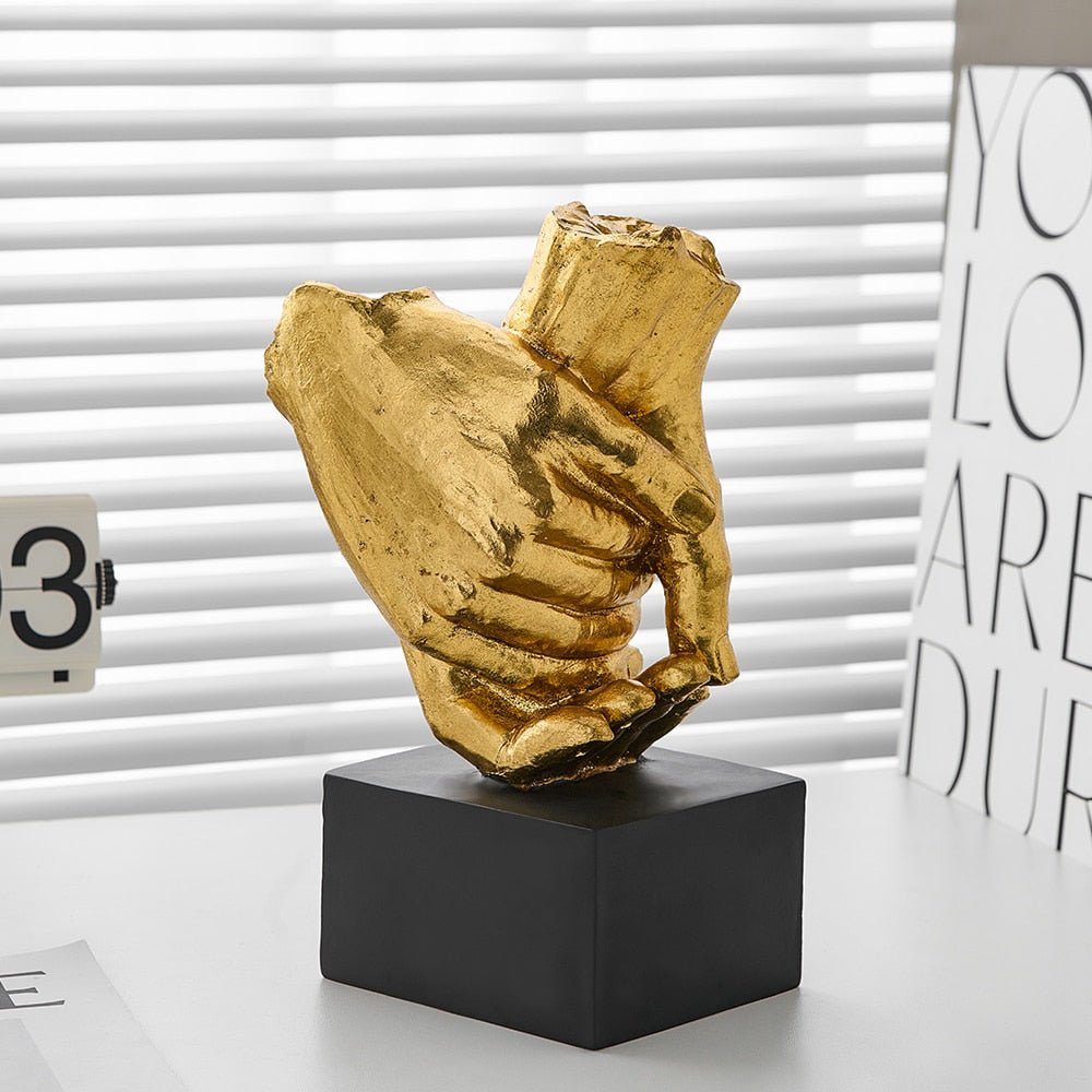 Hommfer – Sculpture Mains Entrelacées en Résine - Hommfer