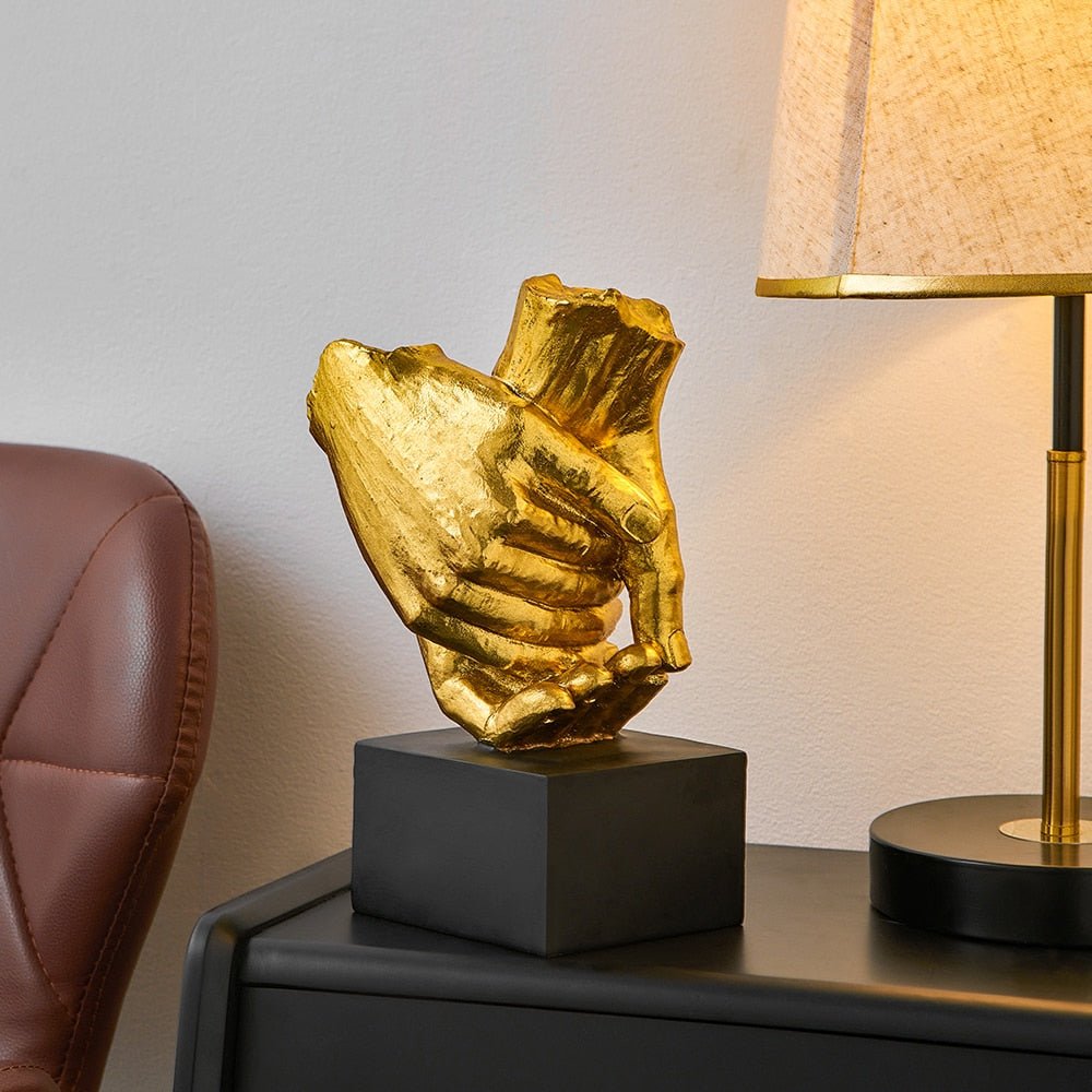 Hommfer – Sculpture Mains Entrelacées en Résine - Hommfer