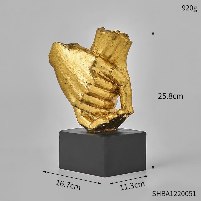 Hommfer – Sculpture Mains Entrelacées en Résine - Hommfer