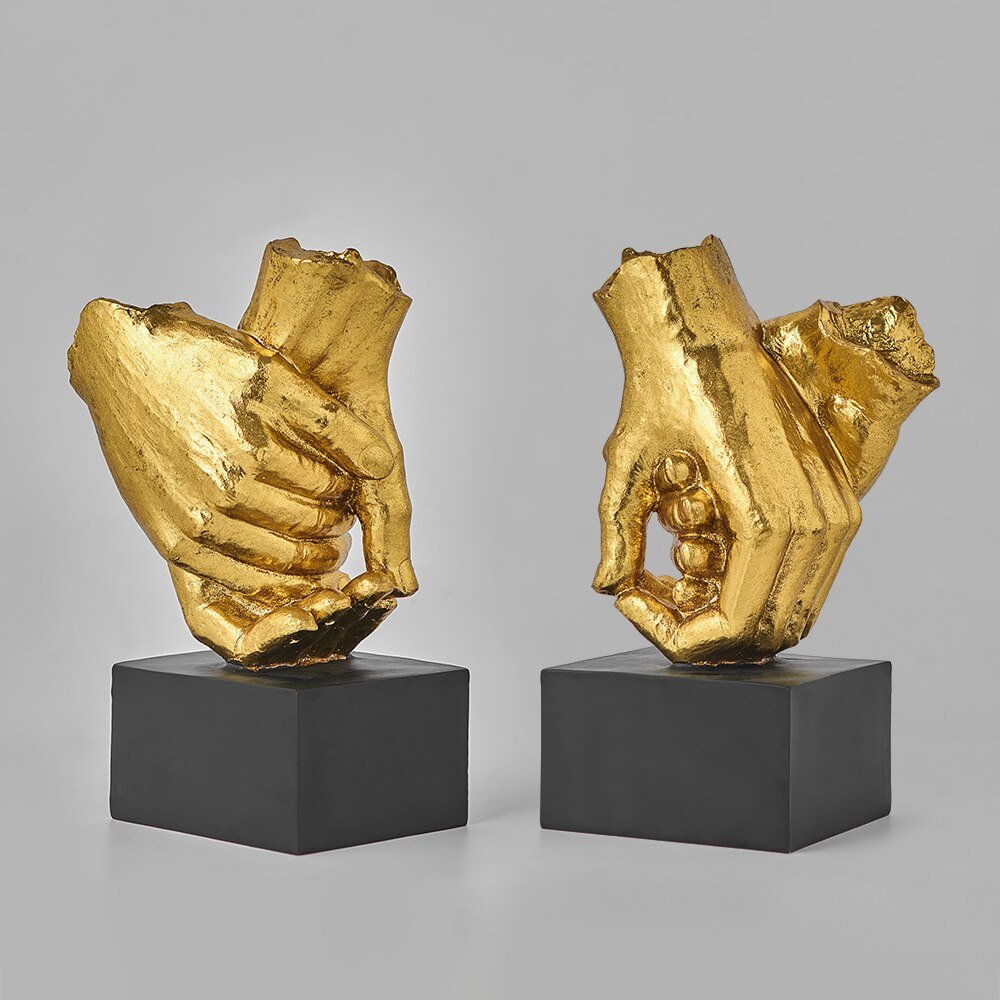 Hommfer – Sculpture Mains Entrelacées en Résine - Hommfer