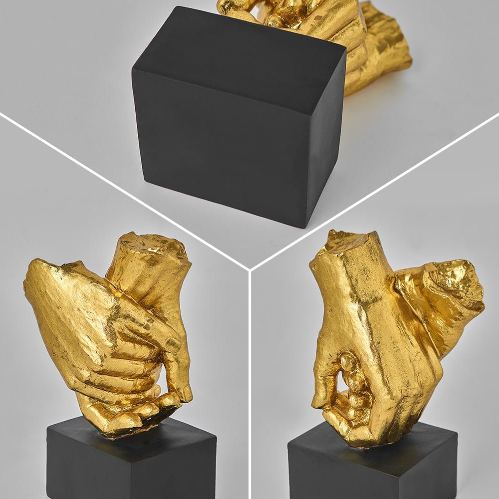 Hommfer – Sculpture Mains Entrelacées en Résine - Hommfer
