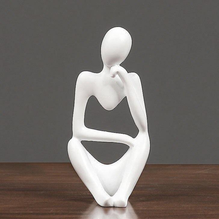 Hommfer – Sculpture Minimaliste du Penseur à l'Élégance Moderne - Hommfer