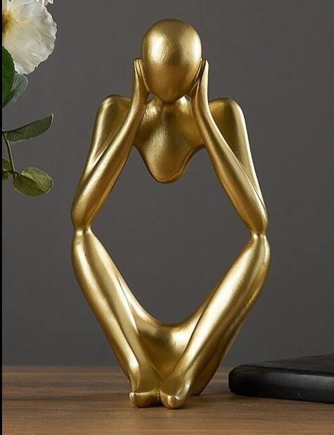 Hommfer – Sculpture Minimaliste du Penseur à l'Élégance Moderne - Hommfer