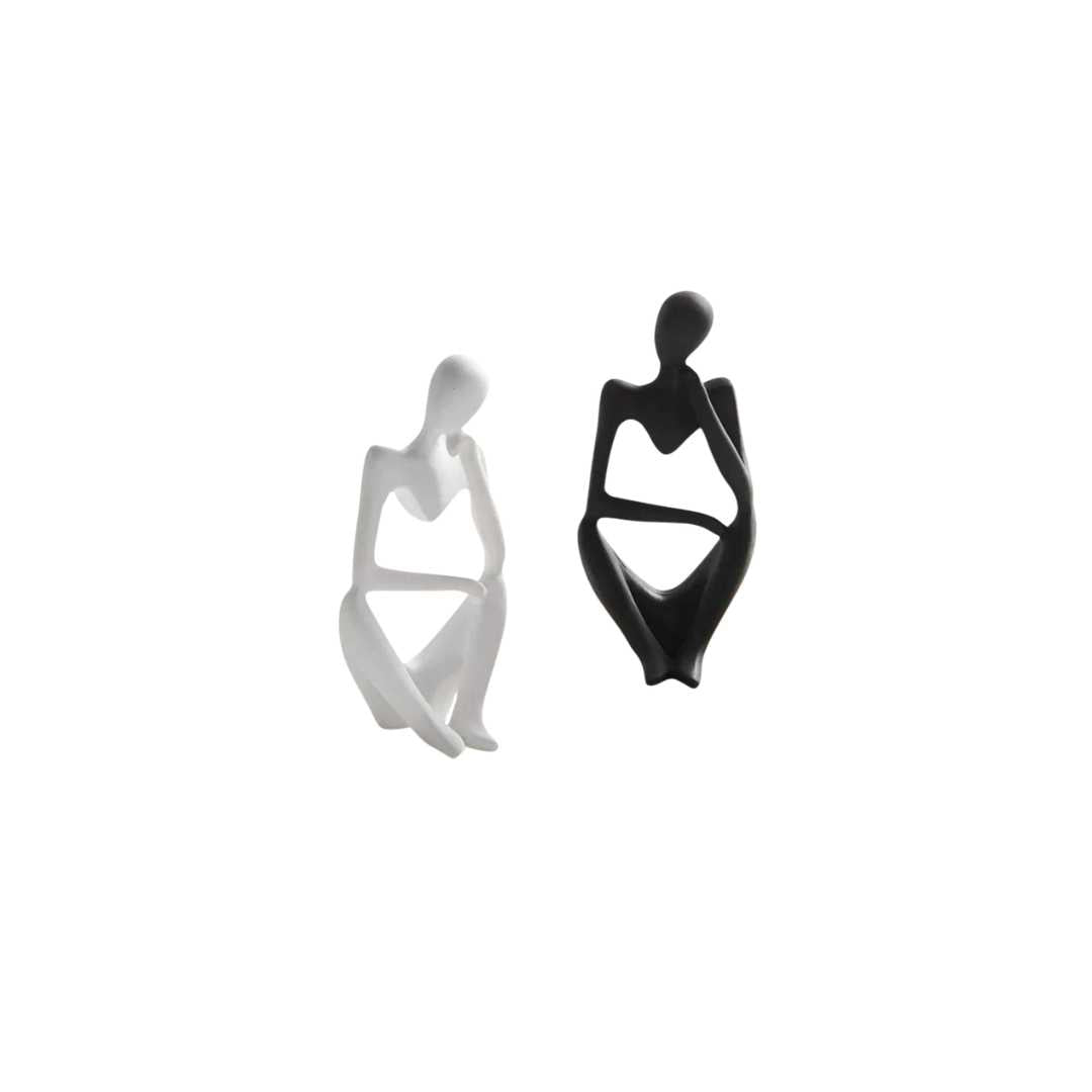 Hommfer – Sculpture Minimaliste du Penseur à l'Élégance Moderne - Hommfer