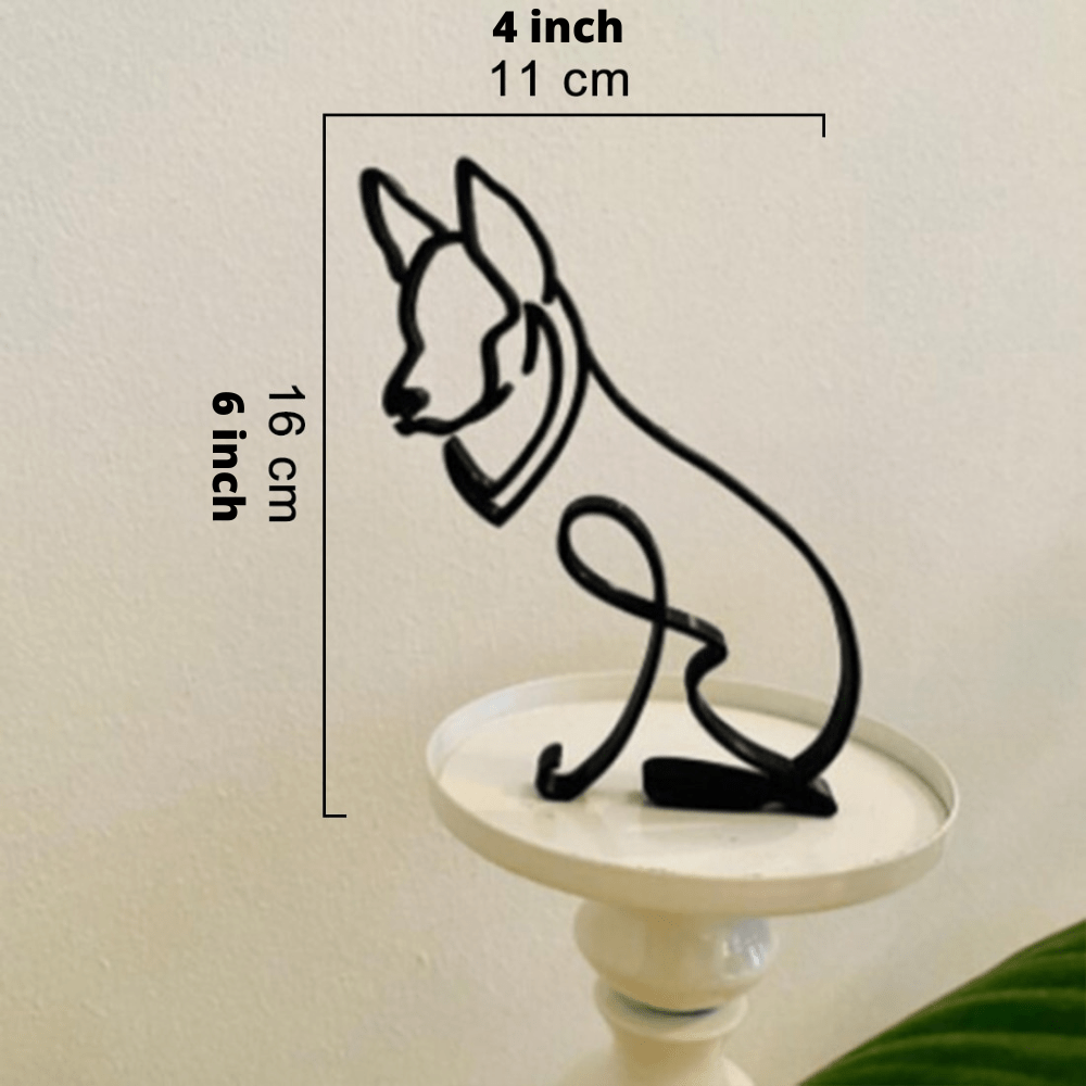 Hommfer – Sculptures Décoratives en Fer Chien et Chat - Hommfer
