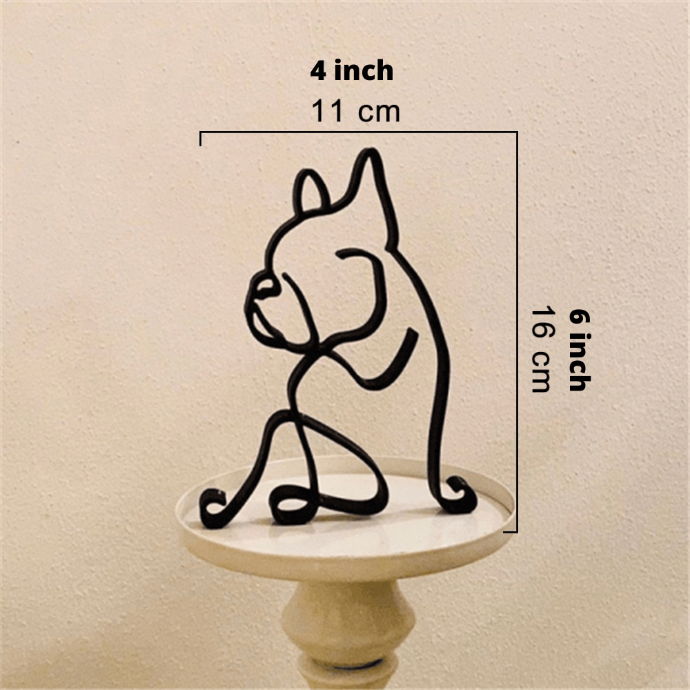 Hommfer – Sculptures Décoratives en Fer Chien et Chat - Hommfer