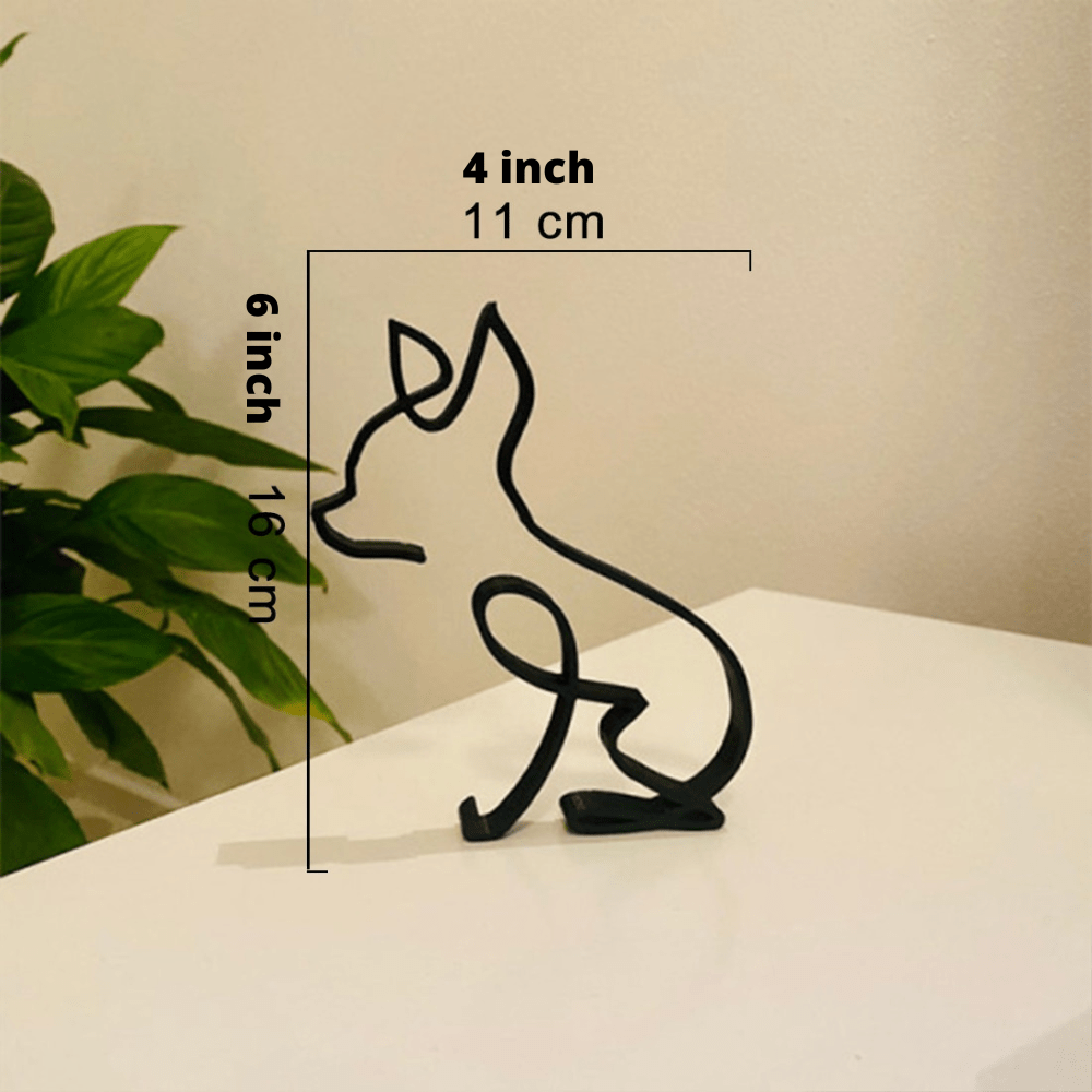 Hommfer – Sculptures Décoratives en Fer Chien et Chat - Hommfer