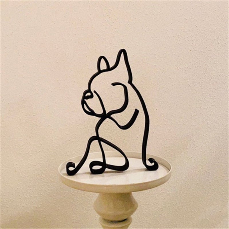 Hommfer – Sculptures Décoratives en Fer Chien et Chat - Hommfer