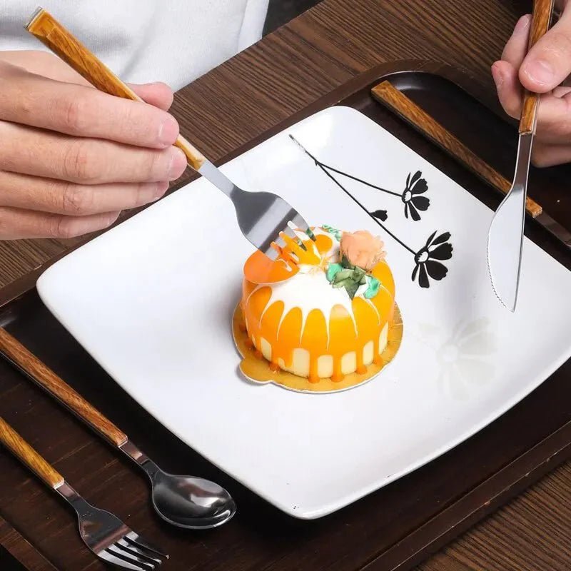 Hommfer – Service de Couverts en Acier et Bois pour Salle à Manger - Hommfer