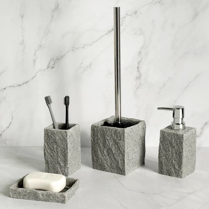 Hommfer – Set d'Accessoires Effet Granite pour Salle de Bains - Hommfer