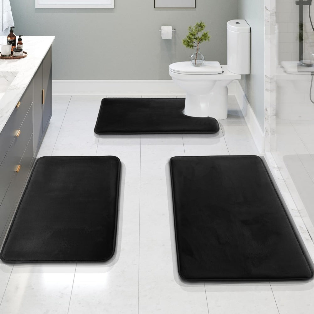 Hommfer - Set de bain luxueux en velours et mousse à mémoire de forme - Hommfer