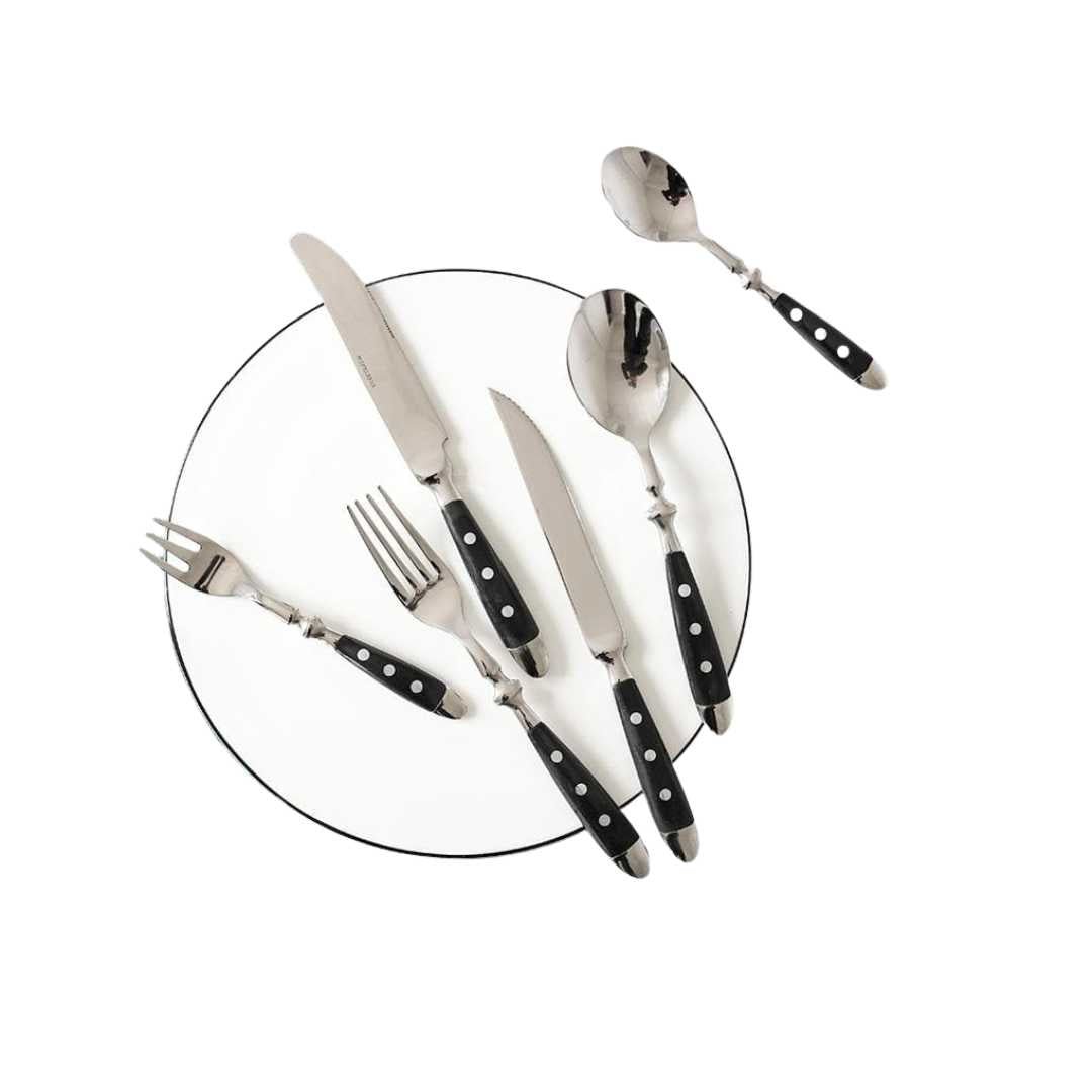Hommfer – Set de Couverts Noirs en Acier Inoxydable - Hommfer