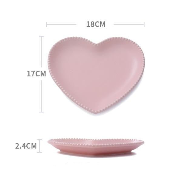Hommfer - Set de petit - déjeuner en porcelaine pour des matins romantiques - Hommfer