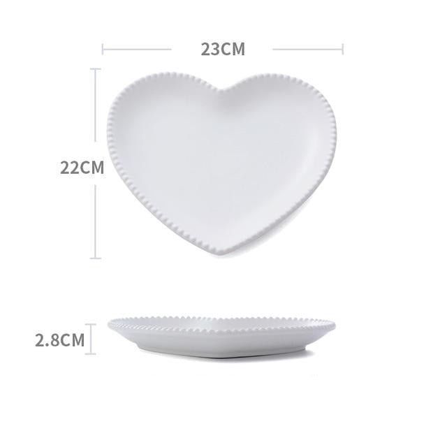 Hommfer - Set de petit - déjeuner en porcelaine pour des matins romantiques - Hommfer