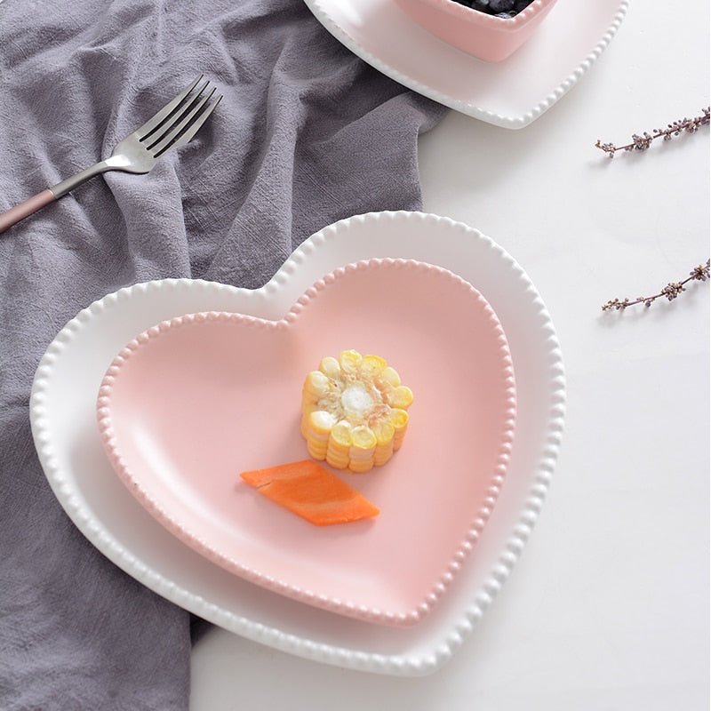 Hommfer - Set de petit - déjeuner en porcelaine pour des matins romantiques - Hommfer