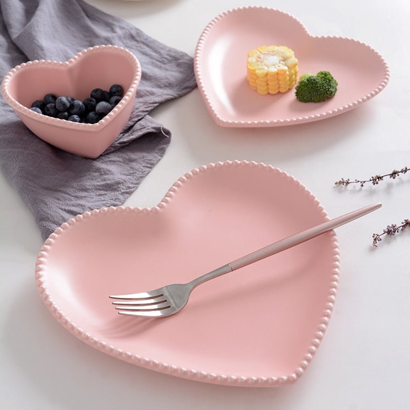 Hommfer - Set de petit - déjeuner en porcelaine pour des matins romantiques - Hommfer