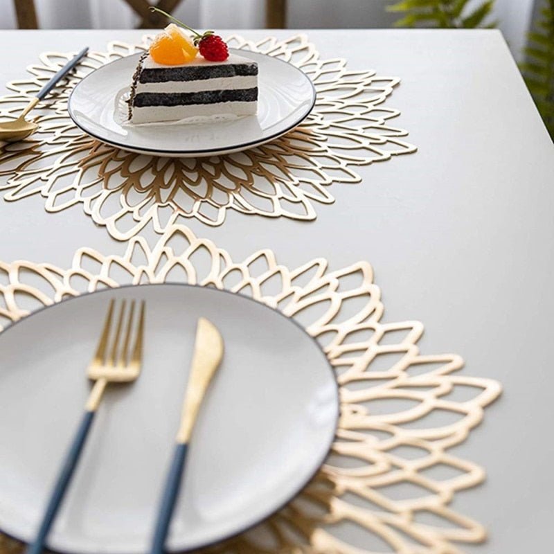 Hommfer - Sets de sets de table Feuille Luxe | Lot de 6 - Hommfer