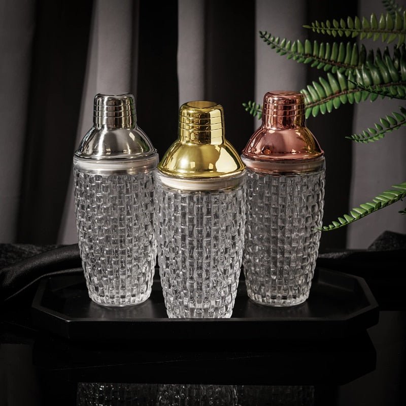 Hommfer – Shaker à Cocktail en Verre et Acier Doré - Hommfer