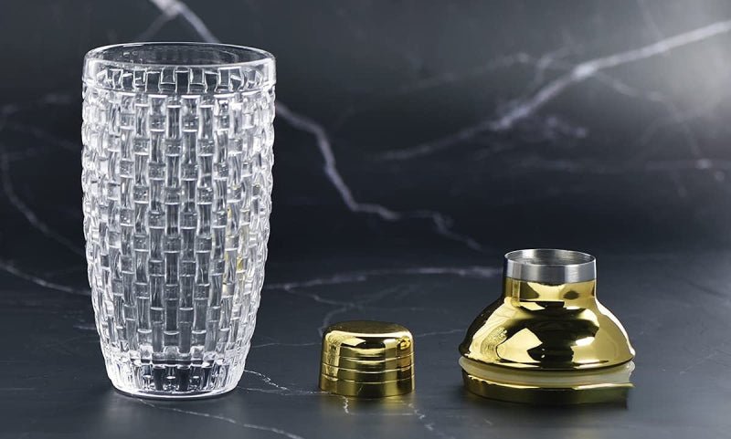Hommfer – Shaker à Cocktail en Verre et Acier Doré - Hommfer