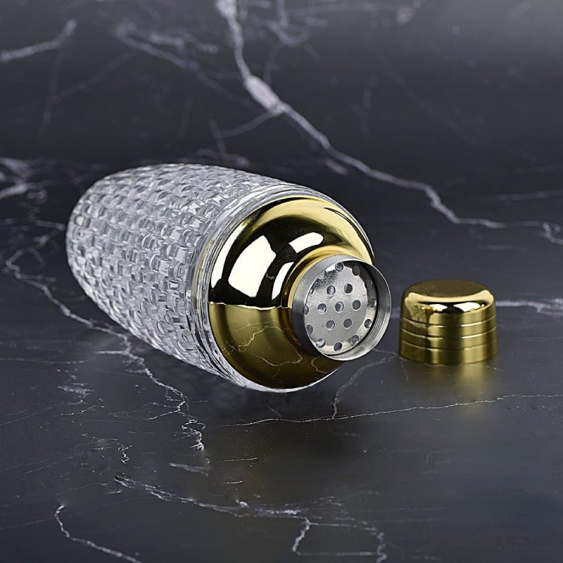 Hommfer – Shaker à Cocktail en Verre et Acier Doré - Hommfer