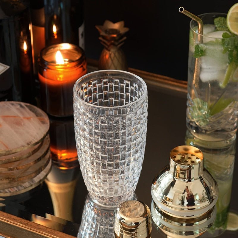 Hommfer – Shaker à Cocktail en Verre et Acier Doré - Hommfer