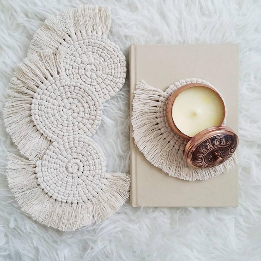 Hommfer - Sous - verres en macramé tissé à la main - Hommfer