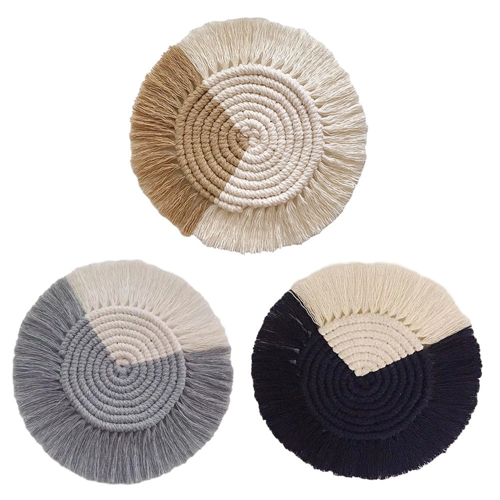 Hommfer - Sous - verres en macramé tissé à la main - Hommfer