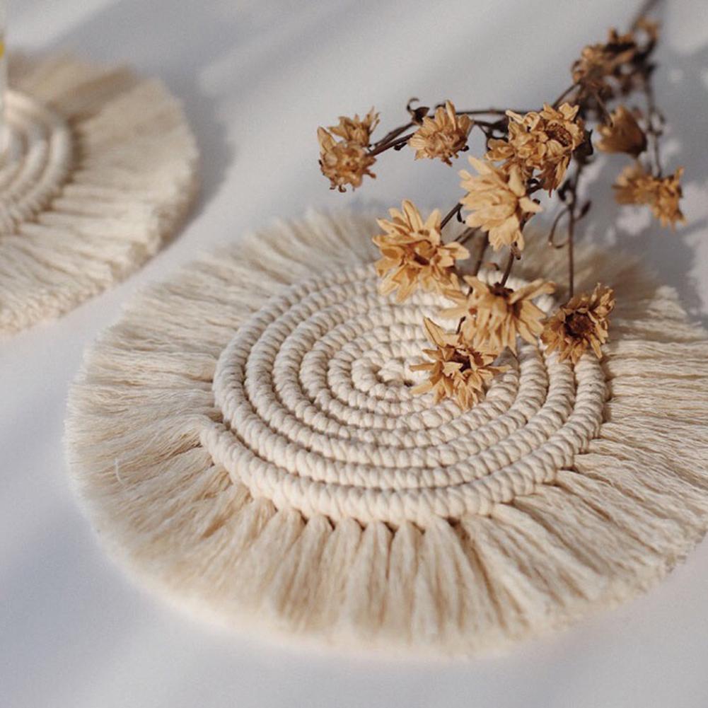 Hommfer - Sous - verres en macramé tissé à la main - Hommfer