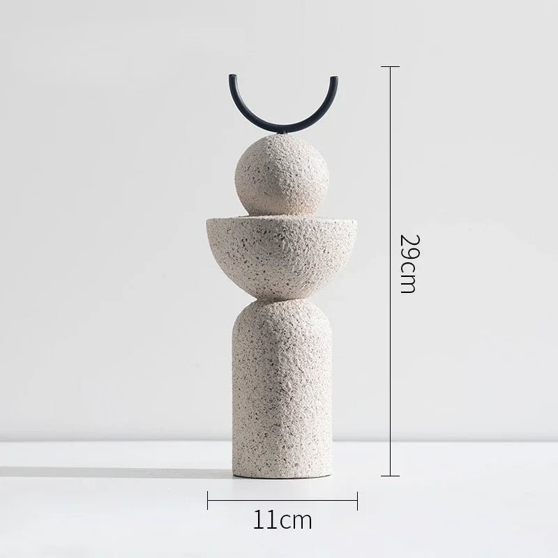 Hommfer – Statue Géométrique en Résine Sableuse Décorative - Hommfer