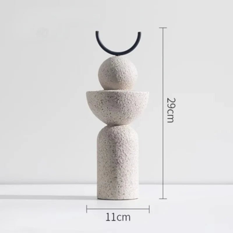 Hommfer – Statue Géométrique en Résine Sableuse Décorative - Hommfer
