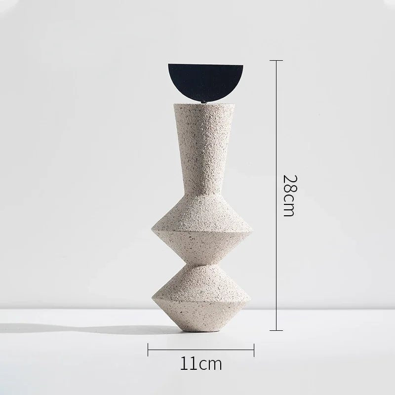 Hommfer – Statue Géométrique en Résine Sableuse Décorative - Hommfer