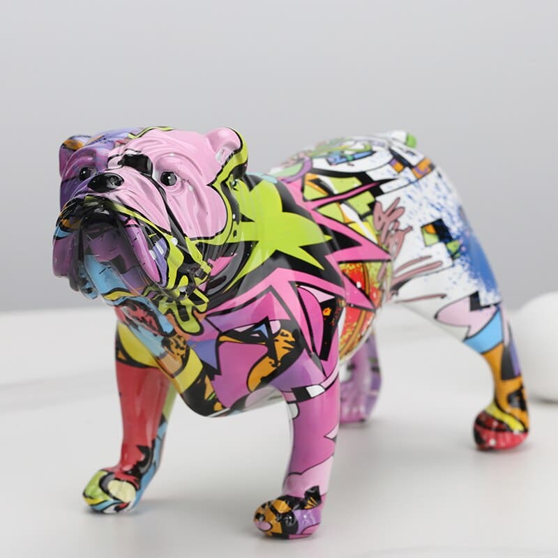 Hommfer – Statuette Chien Bulldog Street - Art en Résine - Hommfer