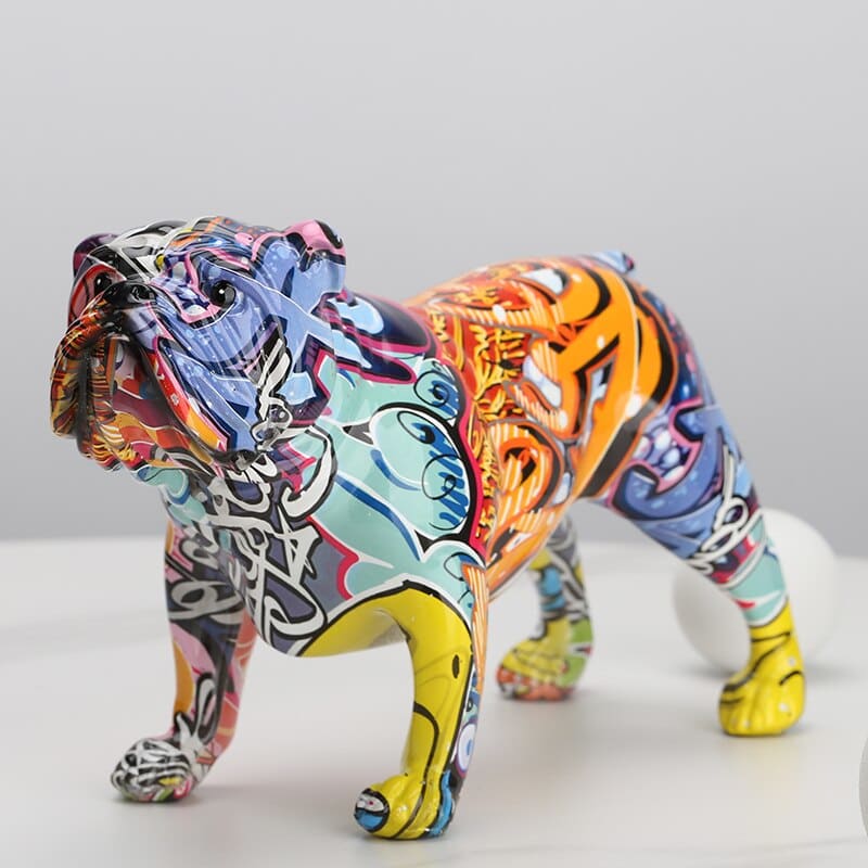 Hommfer – Statuette Chien Bulldog Street - Art en Résine - Hommfer