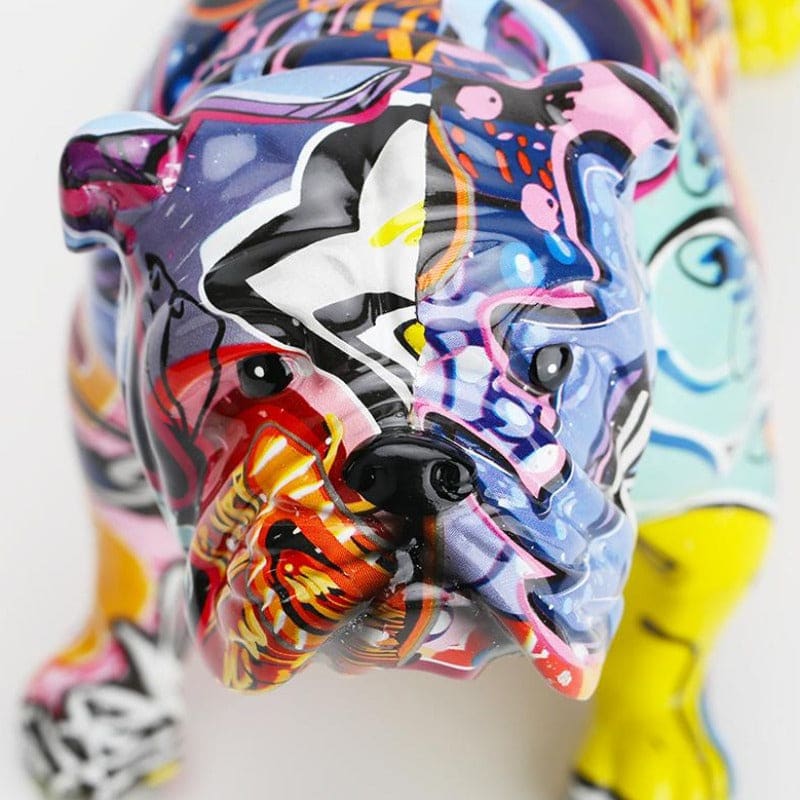 Hommfer – Statuette Chien Bulldog Street - Art en Résine - Hommfer