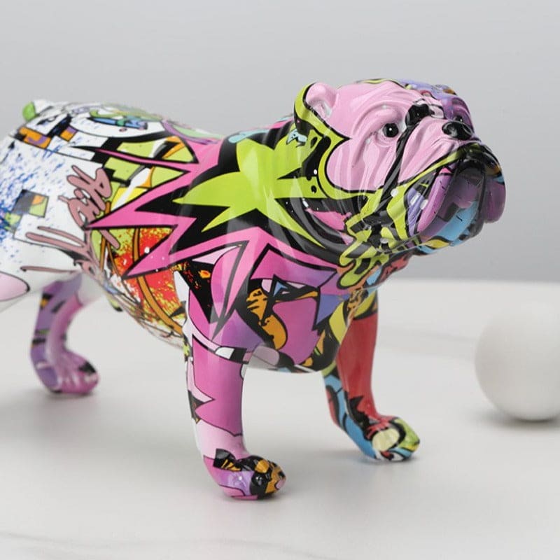 Hommfer – Statuette Chien Bulldog Street - Art en Résine - Hommfer