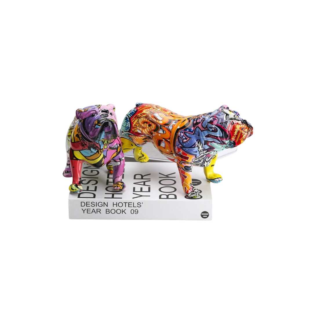 Hommfer – Statuette Chien Bulldog Street - Art en Résine - Hommfer