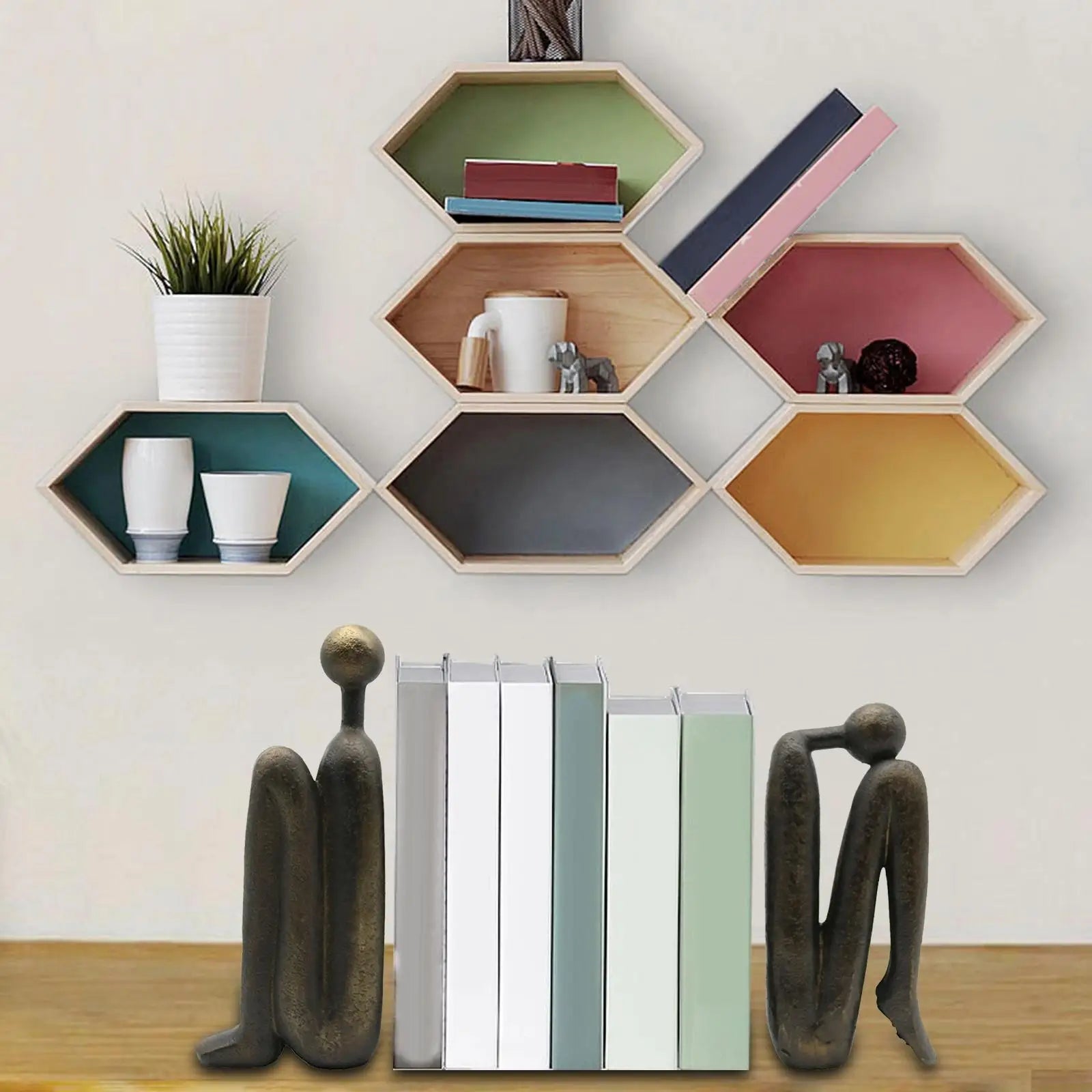 Hommfer - Supports de livres norvégiens en résine - Hommfer