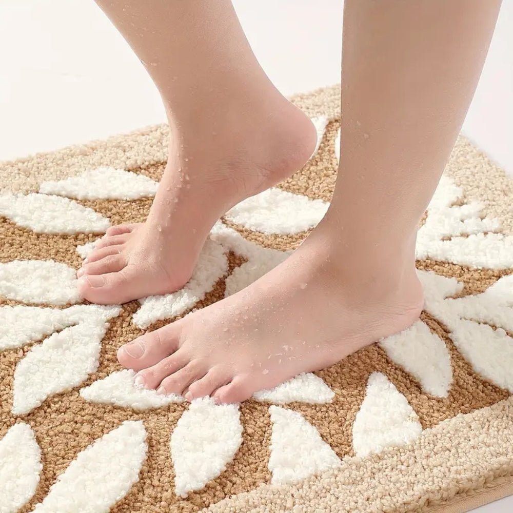 Hommfer - Tapis de bain à motif de feuilles - Hommfer
