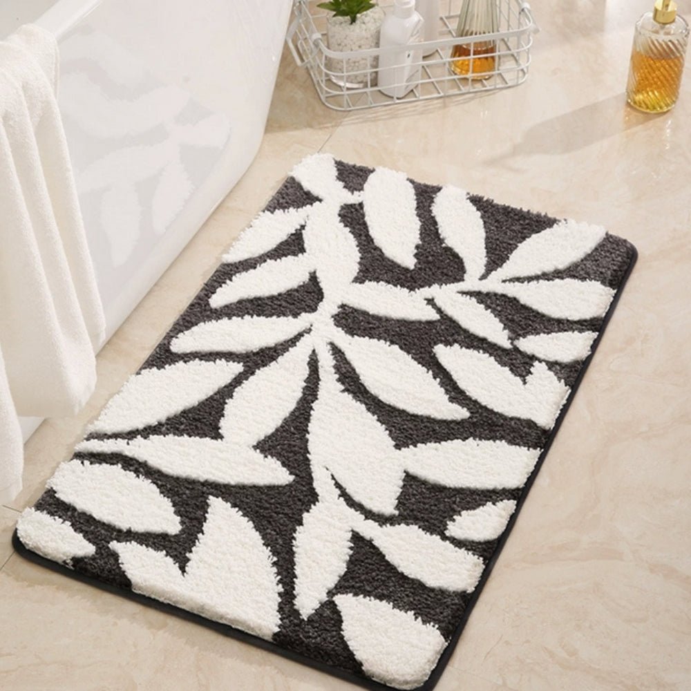Hommfer - Tapis de bain à motif de feuilles - Hommfer