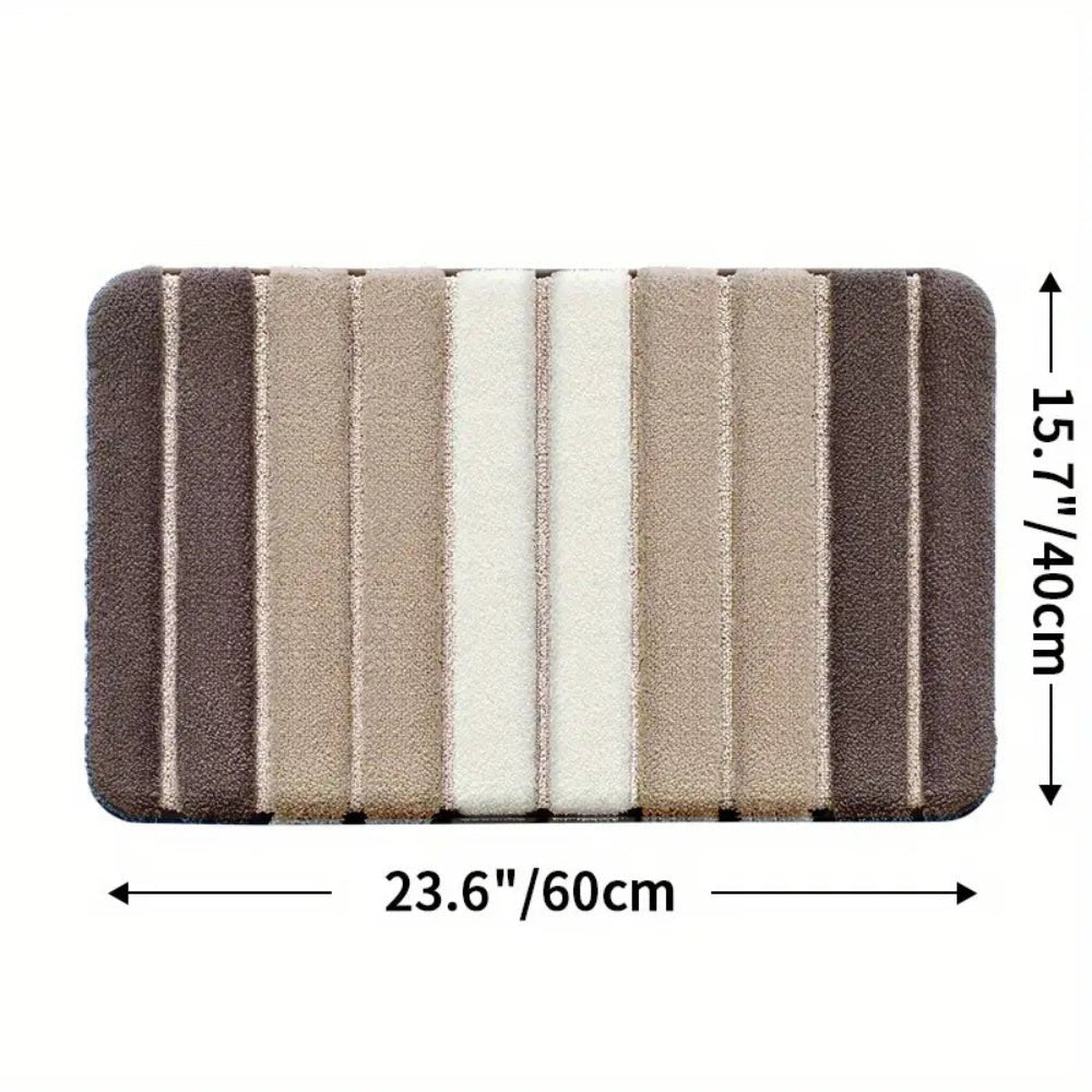 Hommfer - Tapis de bain absorbant | Rayé clair - Hommfer