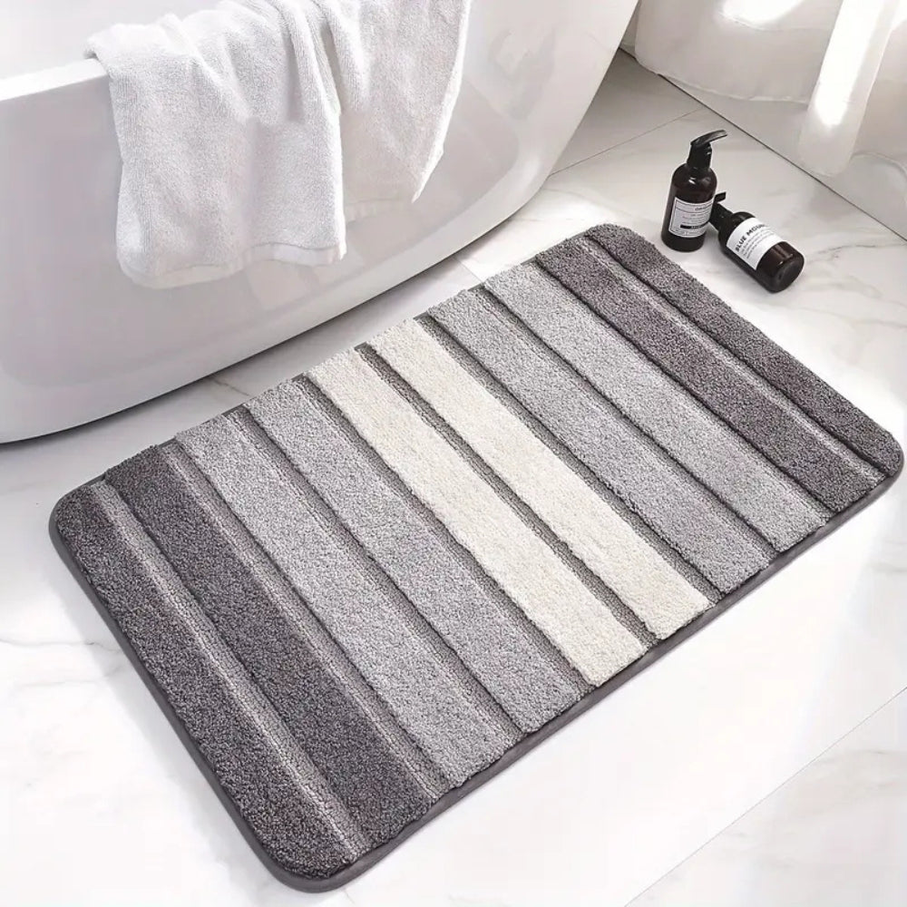 Hommfer - Tapis de bain absorbant | Rayé clair - Hommfer
