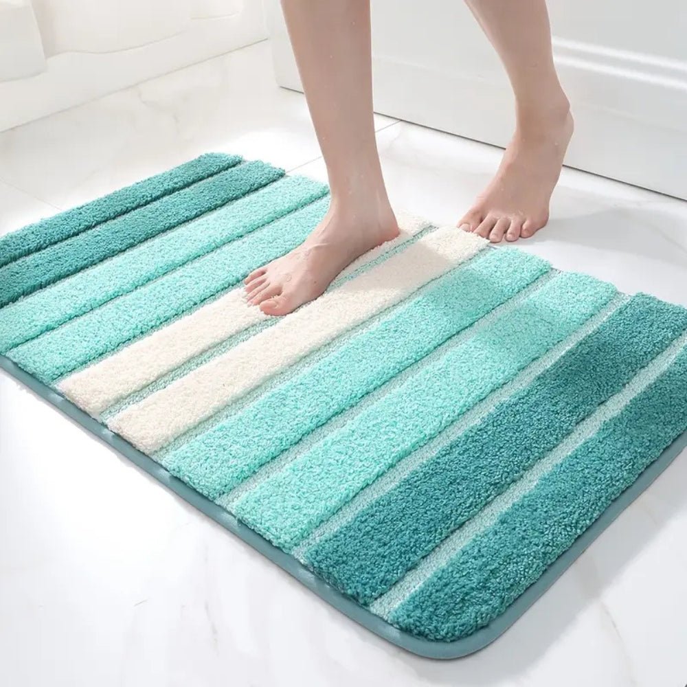 Hommfer - Tapis de bain absorbant | Rayé clair - Hommfer