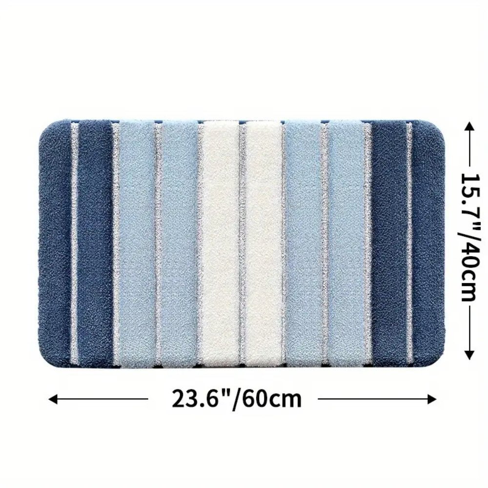 Hommfer - Tapis de bain absorbant | Rayé clair - Hommfer