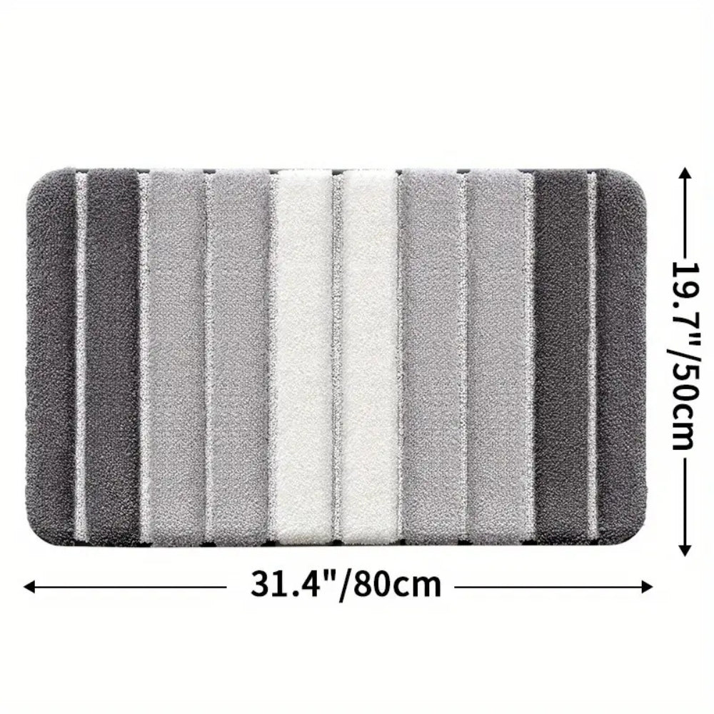 Hommfer - Tapis de bain absorbant | Rayé clair - Hommfer